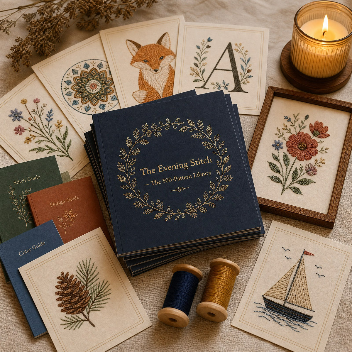 The Evening Stitch™ — The 500-Pattern Library + 7 Bonuses 🎁
